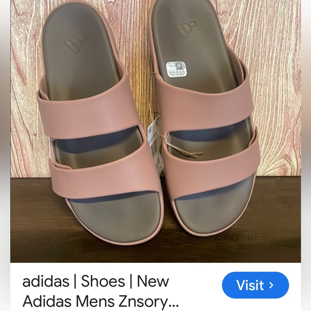 Adidas unisex, sandals Women's Mauve size 13 women 12 men Slide Sandals